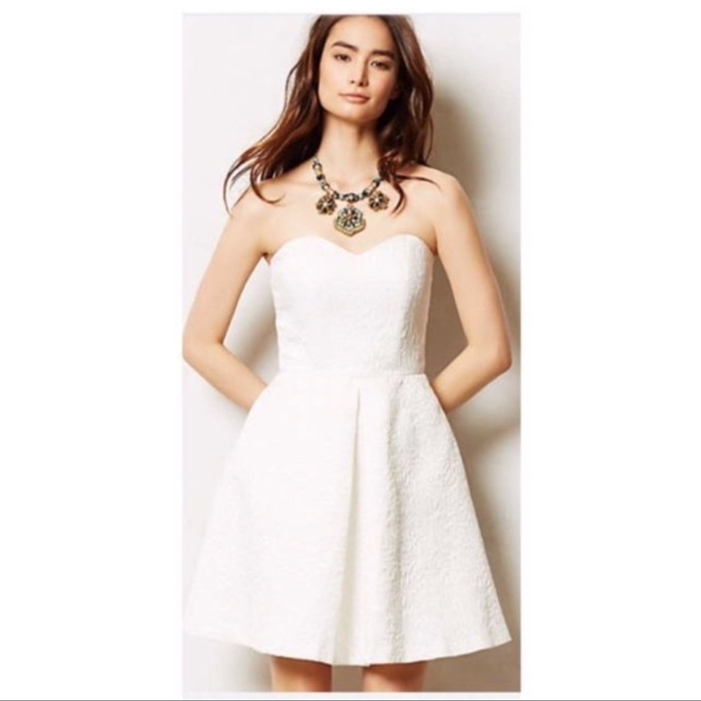 Hunter Dixon Anthropologie Strapless Dress